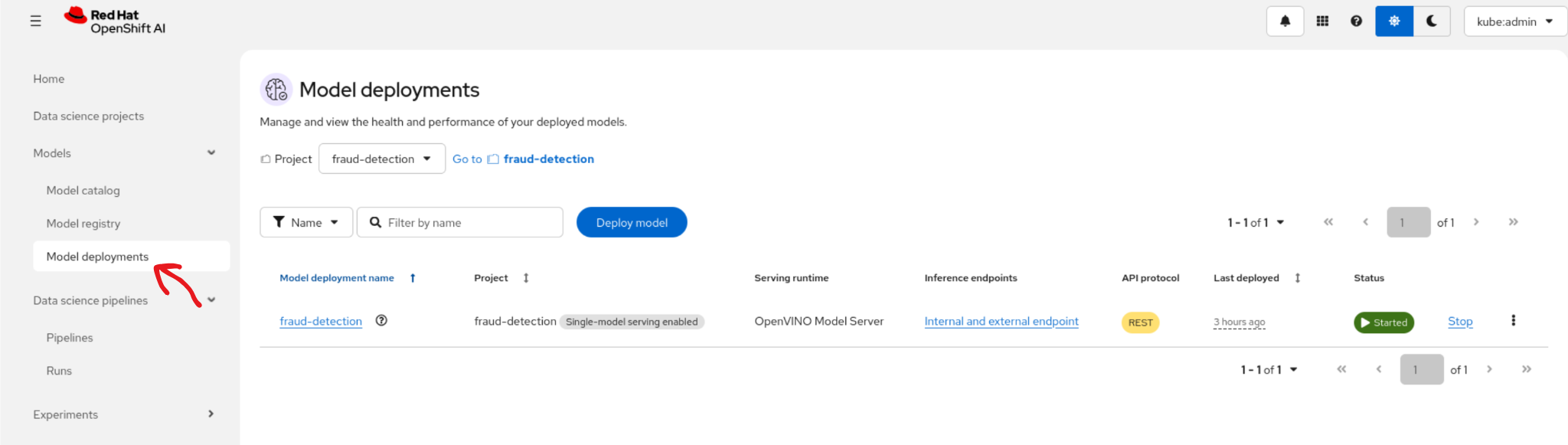 mfd model deployments