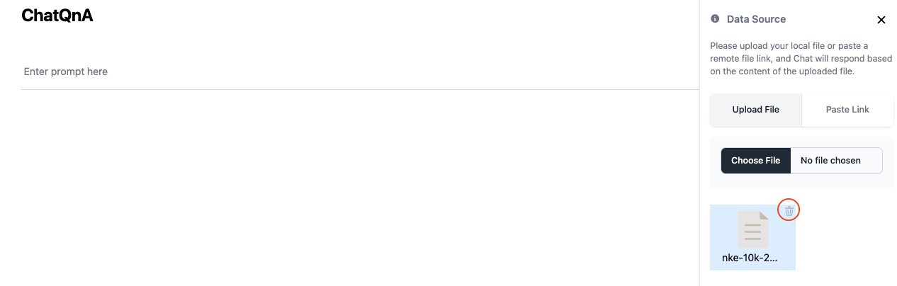 ChatQnA UI - delete knowledge base