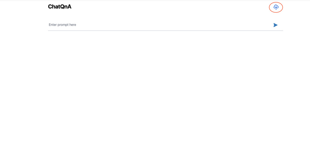 ChatQnA UI - upload icon